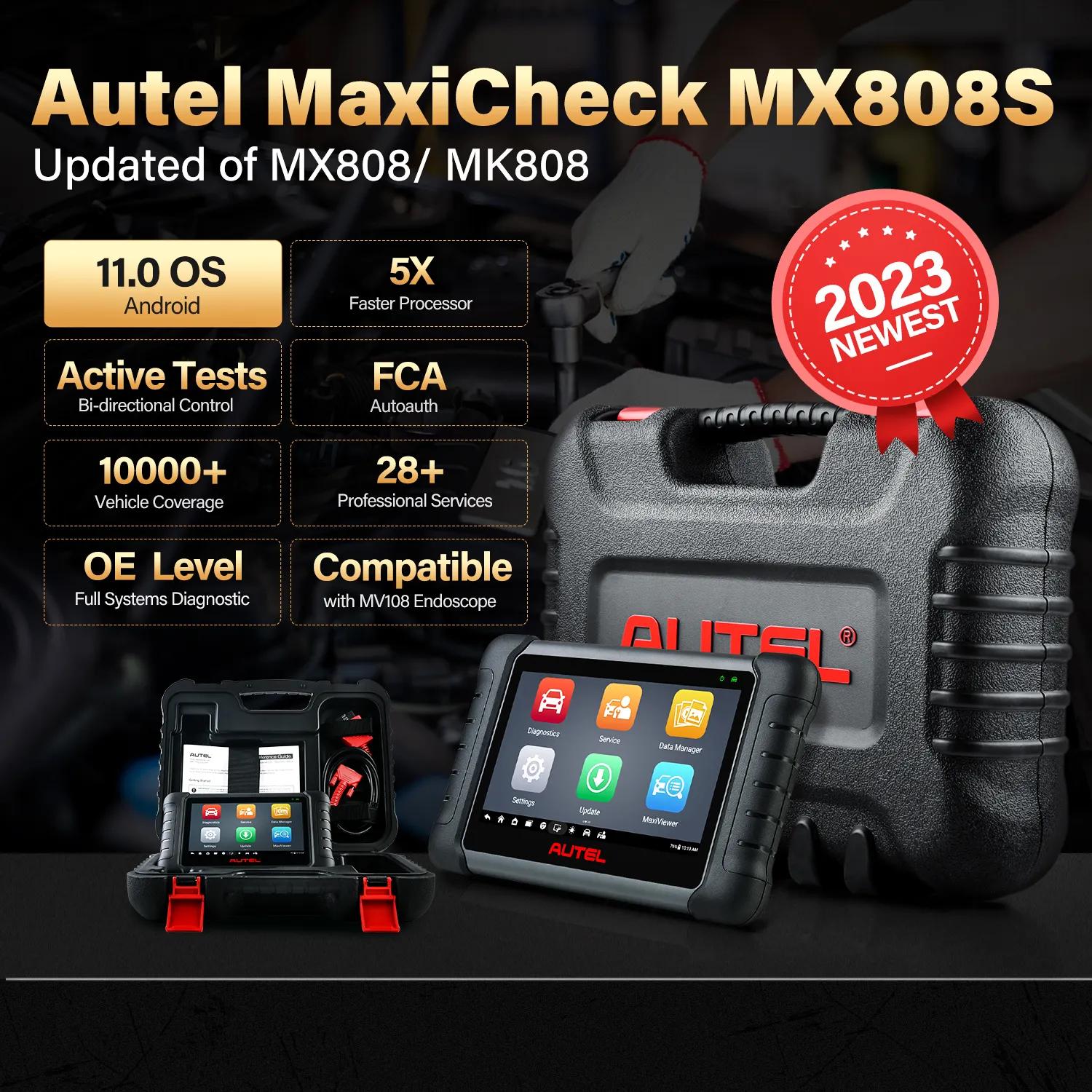 2023 ֽ Autel MaxiCheck MX808S ڵ  ĵ  Ƽ ׽Ʈ 28 +  FCA auto׸ ABS  MK808 MX808S ׷̵,   
